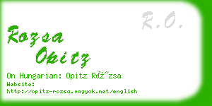 rozsa opitz business card